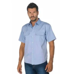 Camicia da lavoro 100% cotone manica corta chambray Logica 8162L