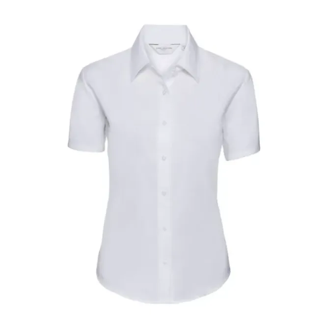Camicia Da Lavoro Oxford Easy Care a Maniche Corte da Donna Russell - JE933F