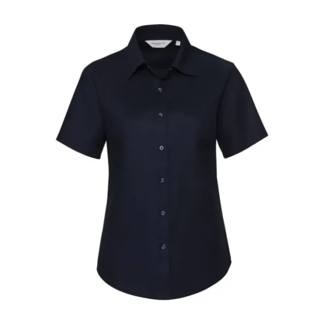 Camicia Da Lavoro Oxford Easy Care a Maniche Corte da Donna Russell - JE933F