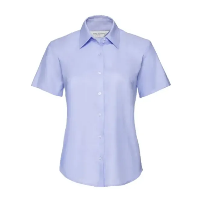 Camicia Da Lavoro Oxford Easy Care a Maniche Corte da Donna Russell - JE933F