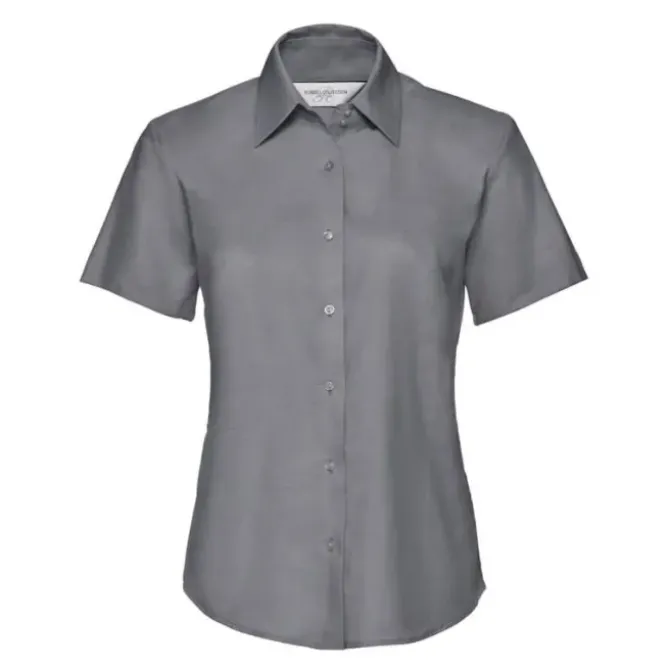 Camicia Da Lavoro Oxford Easy Care a Maniche Corte da Donna Russell - JE933F