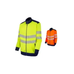 Felpa da Lavoro Molinel Luklight 05805555065 Alta Visibilità Con Zip Intera