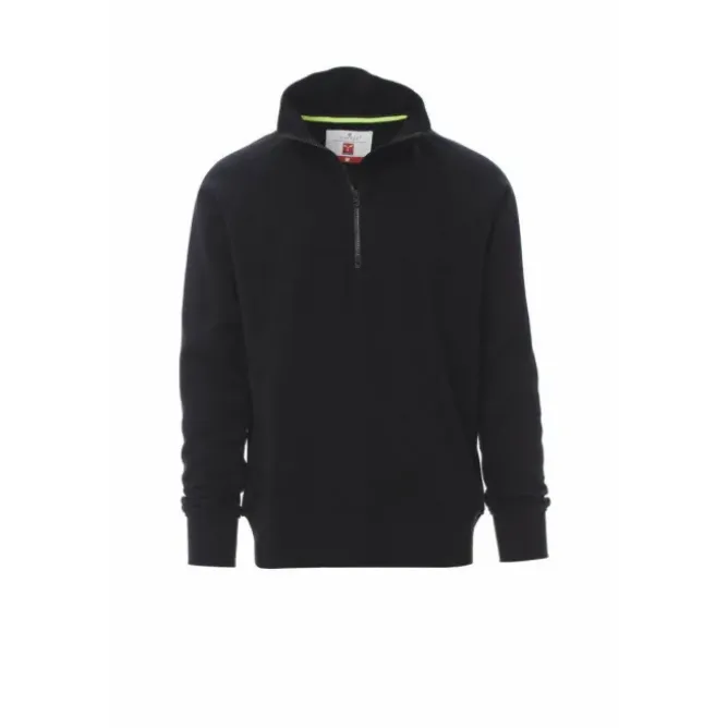 Felpa Uomo Mezza Zip Garzata Austin - Payper AY 7528