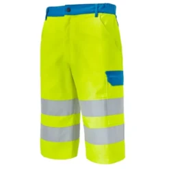 Fuori tutto - Bermuda da Lavoro Alta Visibilità Multitasche Molinel Fluopro FLUOBM72ASJ/BU Taglia L Colore Giallo Fluo Verde