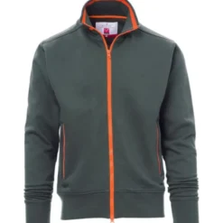 Fuori tutto -Felpa Zip Intera Sydney - Payper AY 7530 taglia L grigio melange/blu navy