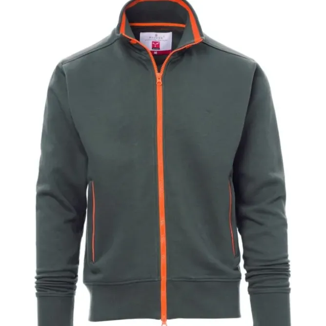 Fuori tutto -Felpa Zip Intera Sydney - Payper AY 7530 taglia L grigio melange/blu navy