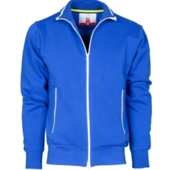 Fuori tutto -Felpa Zip Intera Sydney - Payper AY 7530 taglia L grigio melange/blu navy
