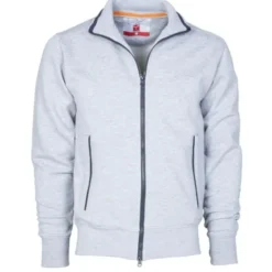 Fuori tutto -Felpa Zip Intera Sydney - Payper AY 7530 taglia L grigio melange/blu navy