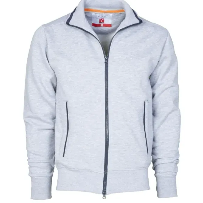 Fuori tutto -Felpa Zip Intera Sydney - Payper AY 7530 taglia L grigio melange/blu navy