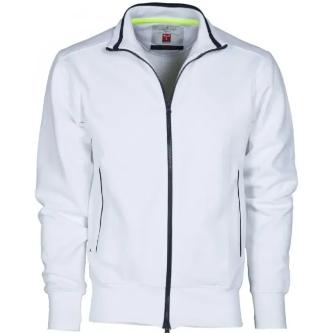 Fuori tutto -Felpa Zip Intera Sydney - Payper AY 7530 taglia L grigio melange/blu navy