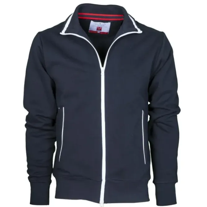 Fuori tutto -Felpa Zip Intera Sydney - Payper AY 7530 taglia L grigio melange/blu navy