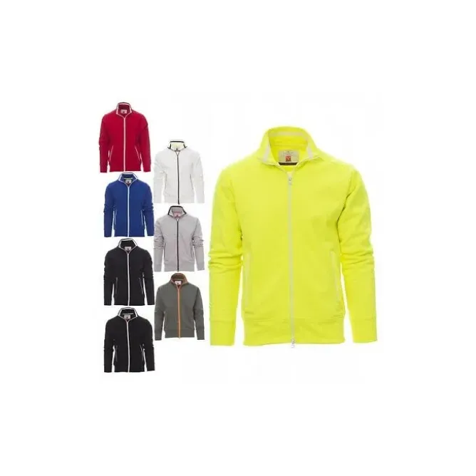 Fuori tutto -Felpa Zip Intera Sydney - Payper AY 7530 taglia L grigio melange/blu navy