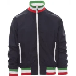 Fuori tutto -Giubbino con Interno Foderato e Colletto ITALIA Nazione United - Payper AY 7265 taglia M blu navy/italia