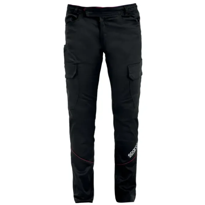 Fuori tutto - Pantalone da lavoro Sparco BOSTON Cargo Multiseason Elasticizzati Multitasche - Nero Taglia 3XL