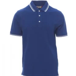 Fuori tutto - Polo da lavoro in cotone con Rinforzi e Cuciture Stretch Skipper - Payper AY 7438 colore navy bianco taglia M