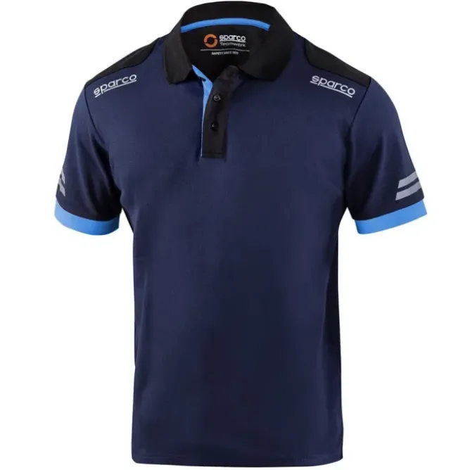 Fuori tutto- Polo da lavoro Sparco Tech 02415 taglia XL nero azzurro