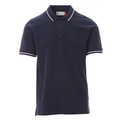 Fuori tutto -Polo Unisex France Manica Corta con Tricolore a Contrasto - Payper taglia 3XL blu navy
