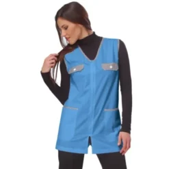 Fuori-tutto - Scamiciato da donna Melany con zip Horeca Siggi - 28SC0068/00-0001 taglia M colore bianco