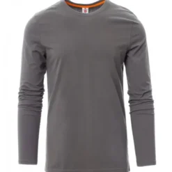 Fuori Tutto - T-shirt Girocollo a Manica Lunga in Cotone Pineta - Payper AY 7500 grigio smoke taglia M