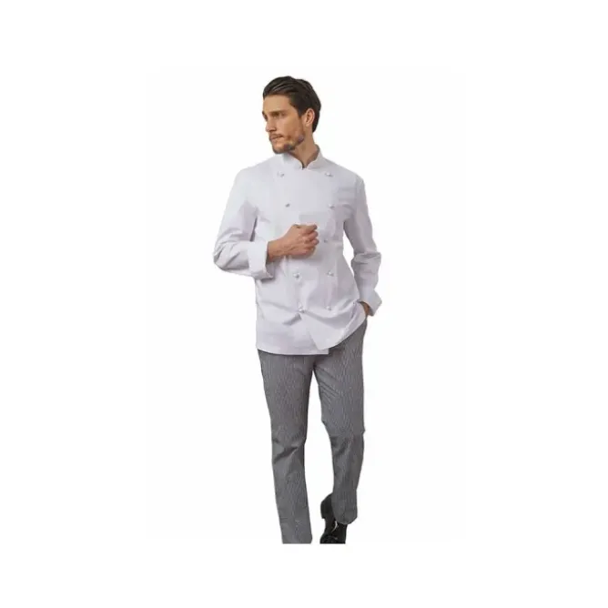 Giacca chef unisex 100% cotone Step One Horeca Siggi - 5 pezzi - 68SE0314/00-9000