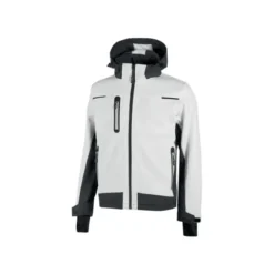Giacca da Lavoro Softshell Multitasche Stretch Impermeabile Antinvento U-Power Space White WFU187