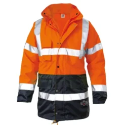 Giaccone Parka Bicolore con Corpetto ad Alta Visibilità Siggi