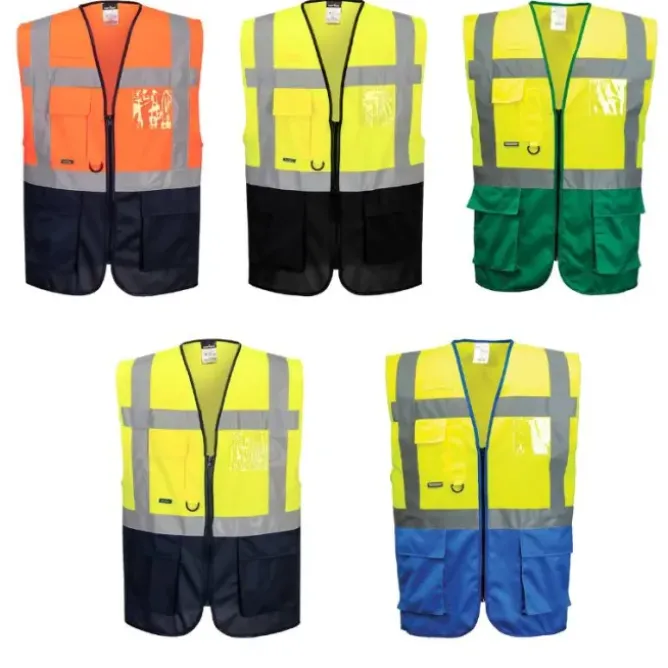 Gilet da Lavoro Alta Visibilità Multitasche Varsavia Executive Portwest C476