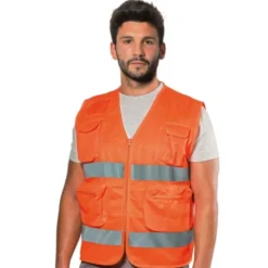 Gilet da Lavoro Alta visibilità multitasche estivo Logica POCKETHVAR-L