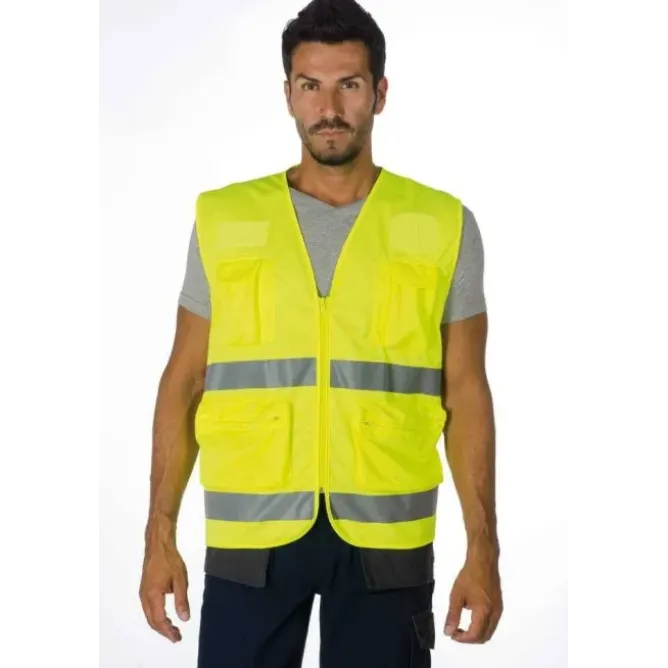 Gilet da lavoro Alta visibilità Multitasche Logica POCKETHVG-L