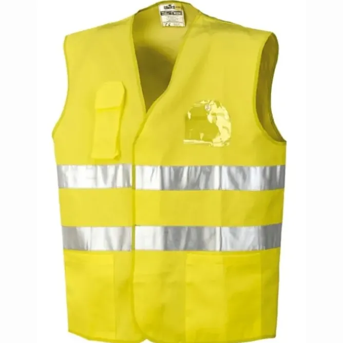 Gilet da Lavoro con Tasche Alta Visibilità ISSA LINE - 01250