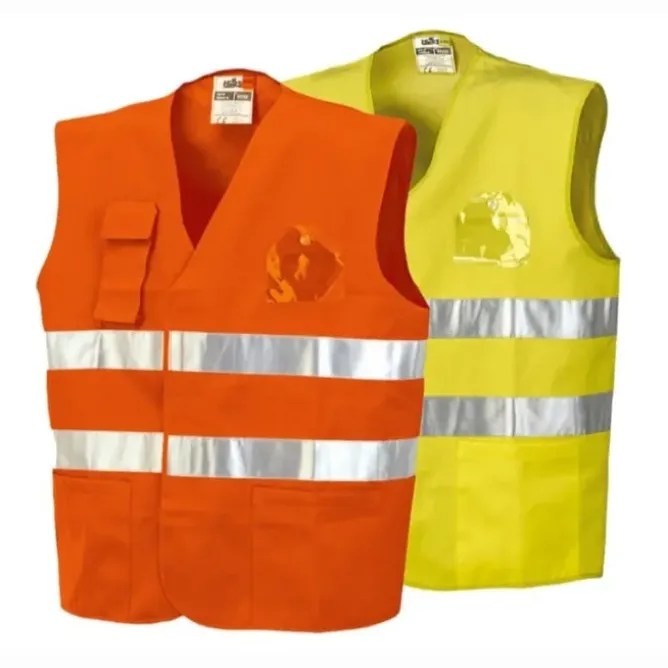 Gilet da Lavoro con Tasche Alta Visibilità ISSA LINE - 01250