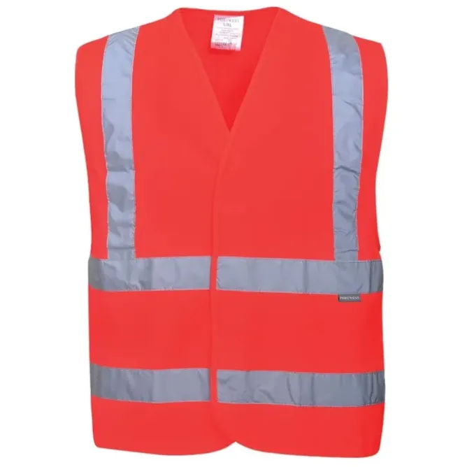 Gilet da Lavoro due bande orizzontali e verticali Portwest C470