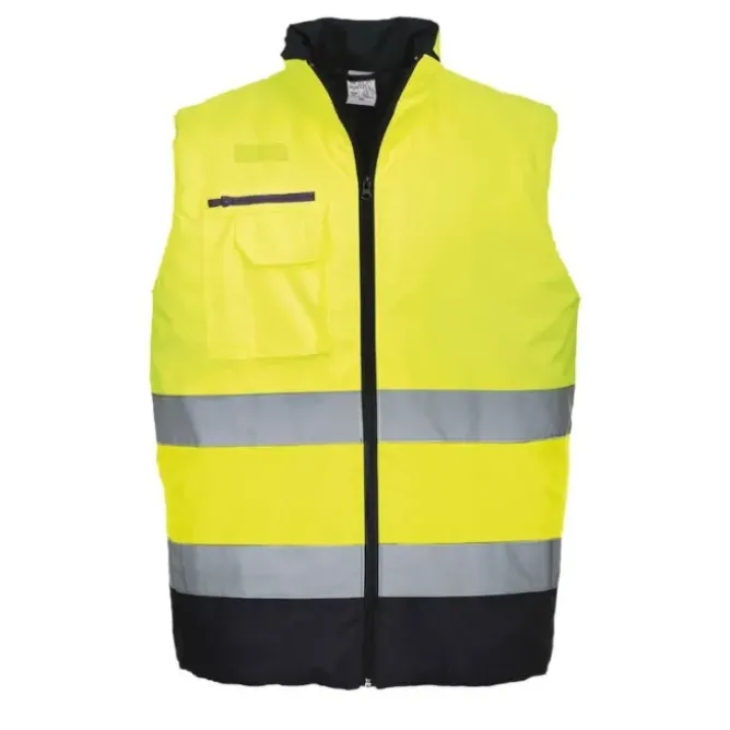 Gilet da Lavoro Imbottito Bicolore Alta Visibilità Portwest S267