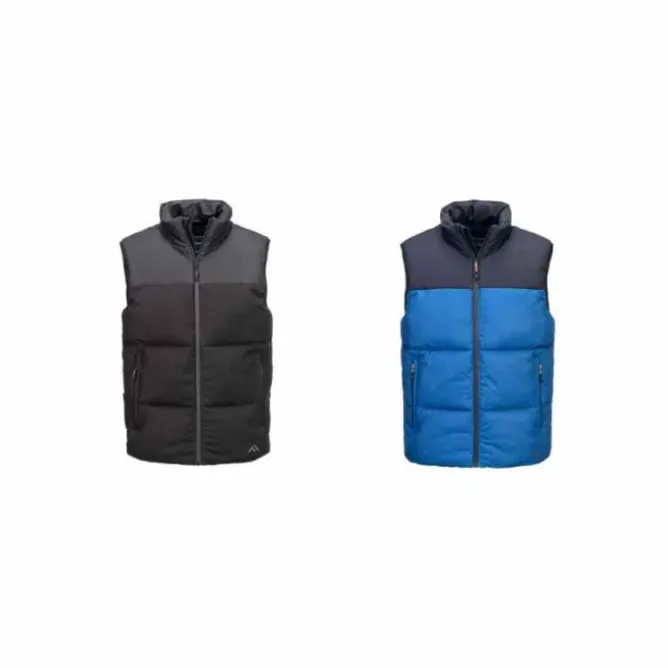 Gilet da Lavoro Multitasche Impermeabile Zip Intera Baffle Portwest KX305