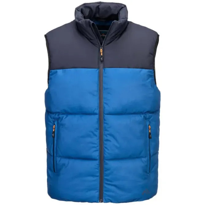 Gilet da Lavoro Multitasche Impermeabile Zip Intera Baffle Portwest KX305