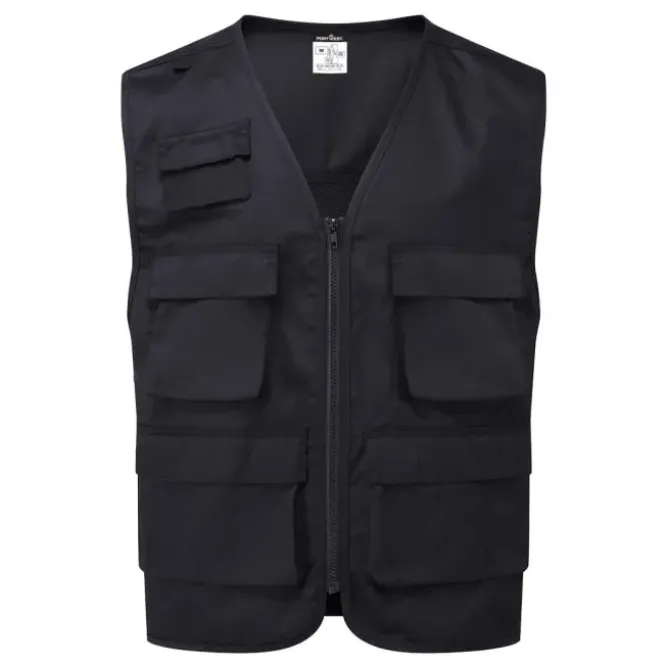 Gilet da Lavoro Multitasche Zip Intera Portwest C704