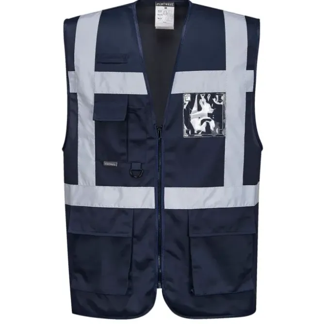 Gilet da Lavoro Portwest Alta Visibilità Iona Executive Multitasche F476