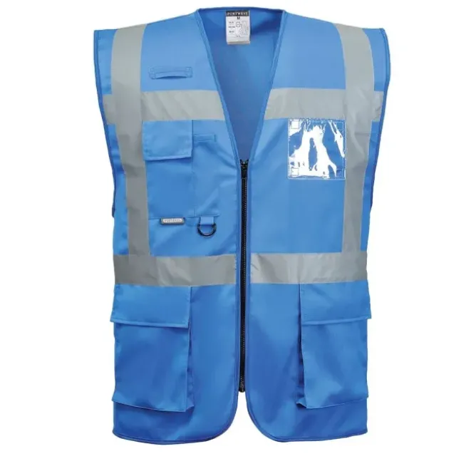 Gilet da Lavoro Portwest Alta Visibilità Iona Executive Multitasche F476