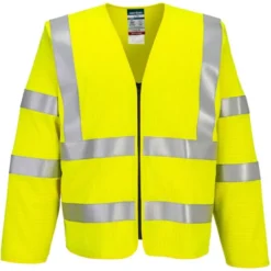 Gilet da Lavoro Portwest Alta Visibilità FR616 Con Zip Manica lunga Antistatico