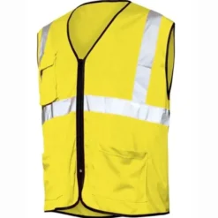 Gilet da Lavoro Zip Alta Visibilità ISSA LINE - 01260