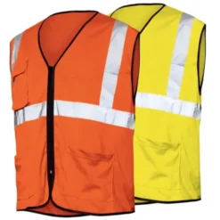 Gilet da Lavoro Zip Alta Visibilità ISSA LINE - 01260