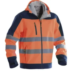 Giubbotto da Lavoro Alta Visibilità Softshell Multitasche Invernale Zip Intera con Cappuccio P&P Loyal Bright GGX1R 411