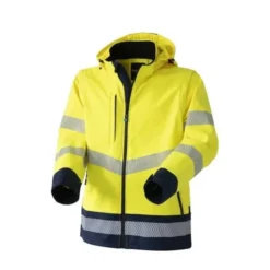 Giubbotto da Lavoro Alta Visibilità Softshell Stretch Multitasche Impermeabile con Cappuccio Rossini Hook Hi-Vis HH263