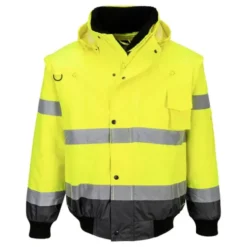 Giubbotto da Lavoro Alta Visibilità Multitasche Impermeabile Stretch 3 In 1 Portwest C465