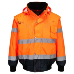 Giubbotto da Lavoro Alta Visibilità Multitasche Impermeabile Stretch 3 In 1 Portwest C465