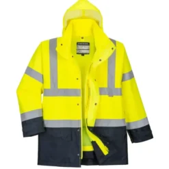 Giubbotto da Lavoro Alta Visibilità Multitasche Impermeabile 5 In 1 Executive Portwest S768
