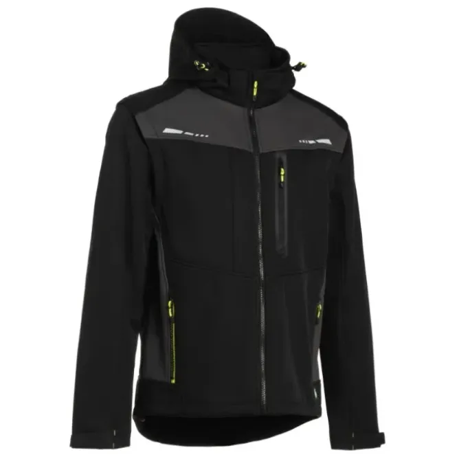 Giubbotto da Lavoro Multitasche Stretch con Capuccio P&P Loyal Softshell Fortis Flex FRX5A 426