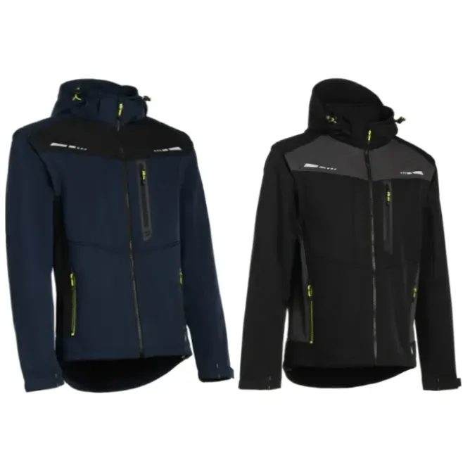 Giubbotto da Lavoro Multitasche Stretch con Capuccio P&P Loyal Softshell Fortis Flex FRX5A 426