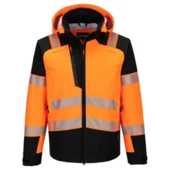 Giubbotto da Lavoro Portwest Alta Visibilità T166 PW3 Hi-Vis Multitasche Impermeabile Stretch