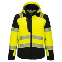 Giubbotto da Lavoro Portwest Alta Visibilità T166 PW3 Hi-Vis Multitasche Impermeabile Stretch